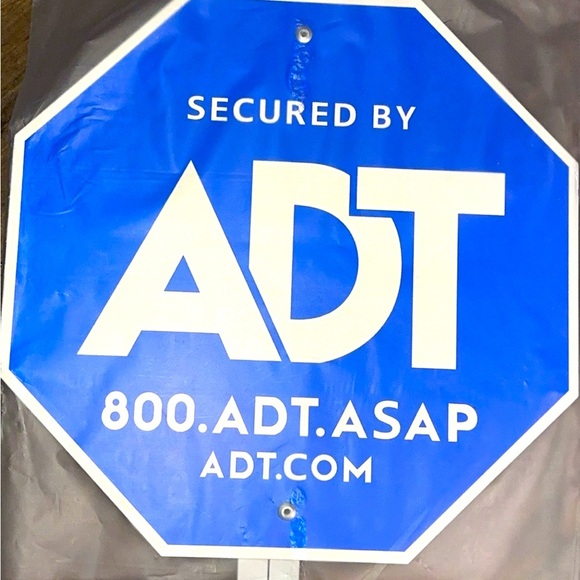 NWT ADT Home Security Services Protected by ADT (blue yard sign and yard stake) - Picture 1 of 5
